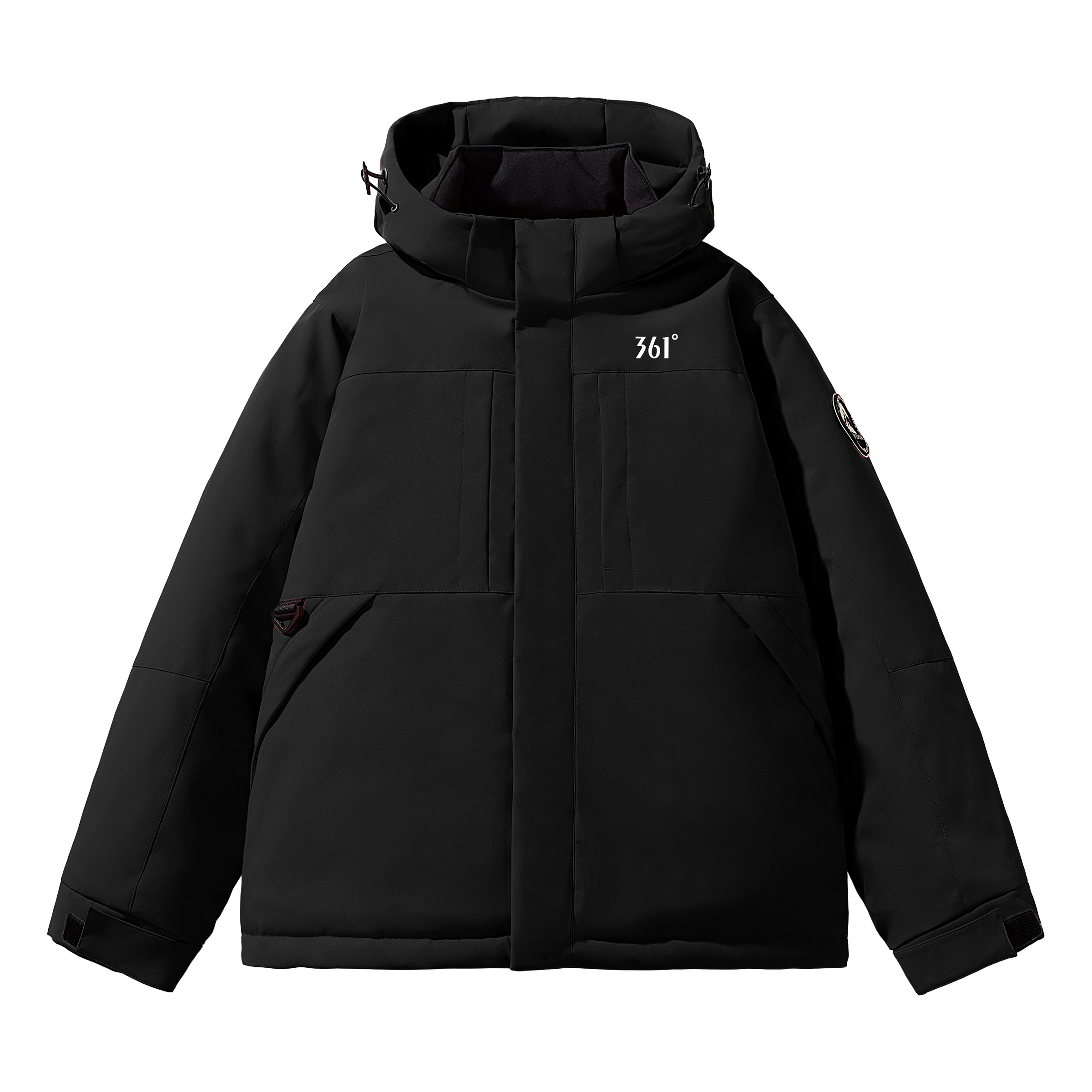 

361° Пуховик мужской Super Black с капюшоном утепленный