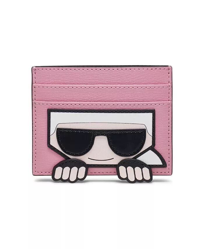 

Кожаный кошелек для карт Karl Lagerfeld Paris, розовый