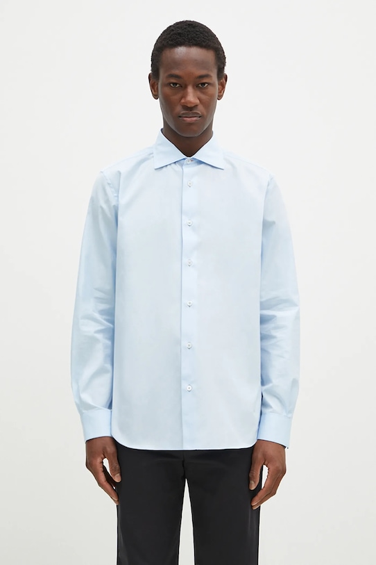 

Хлопковая рубашка Paul Smith, синий