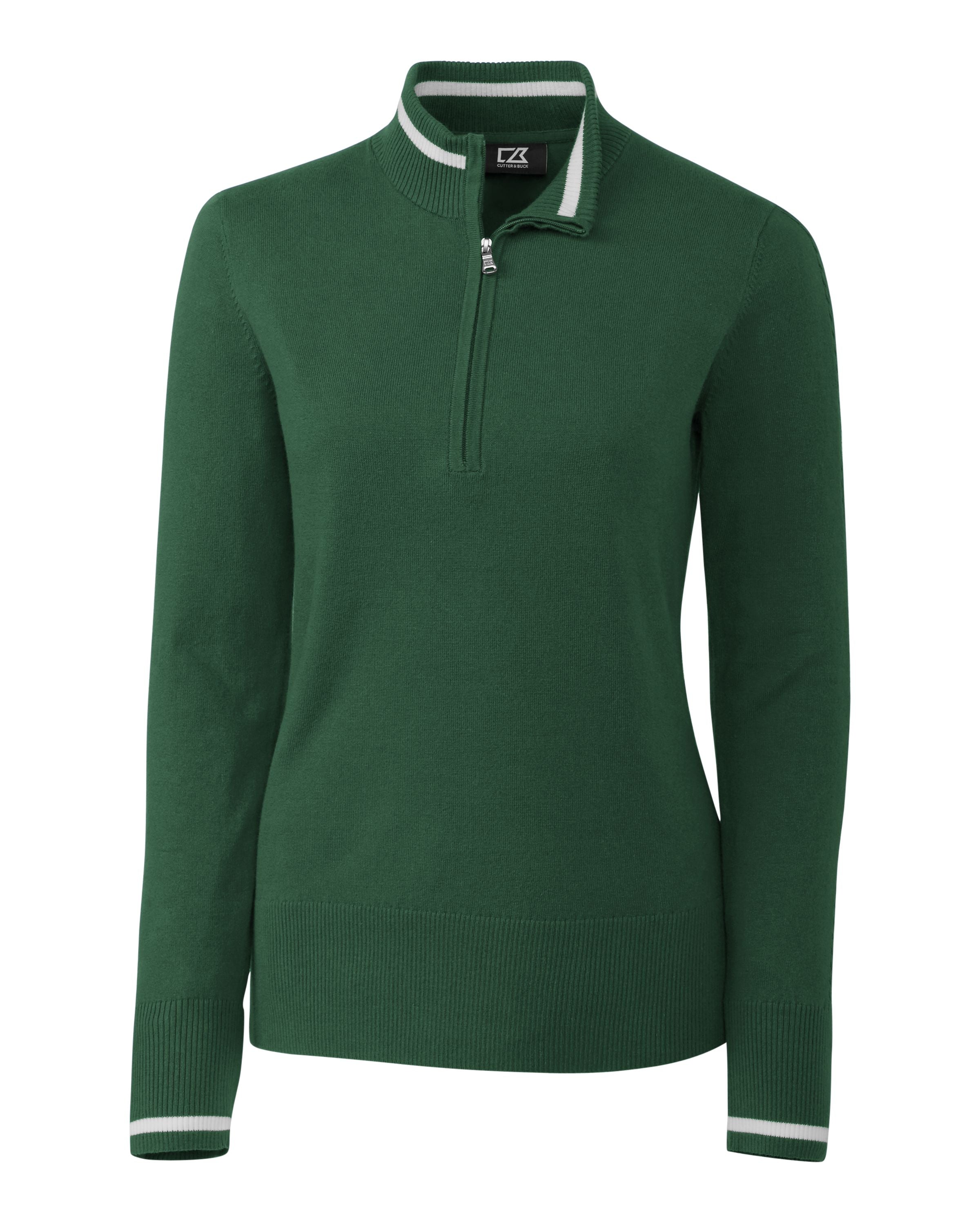 

Cutter & Buck Женский свитер Lakemont Tipped Half Zip, цвет hunter