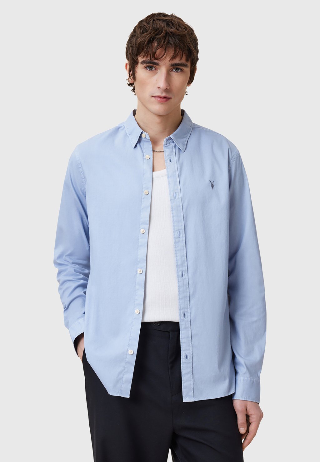 

Рубашка HAWTHORNE AllSaints, светло-голубой