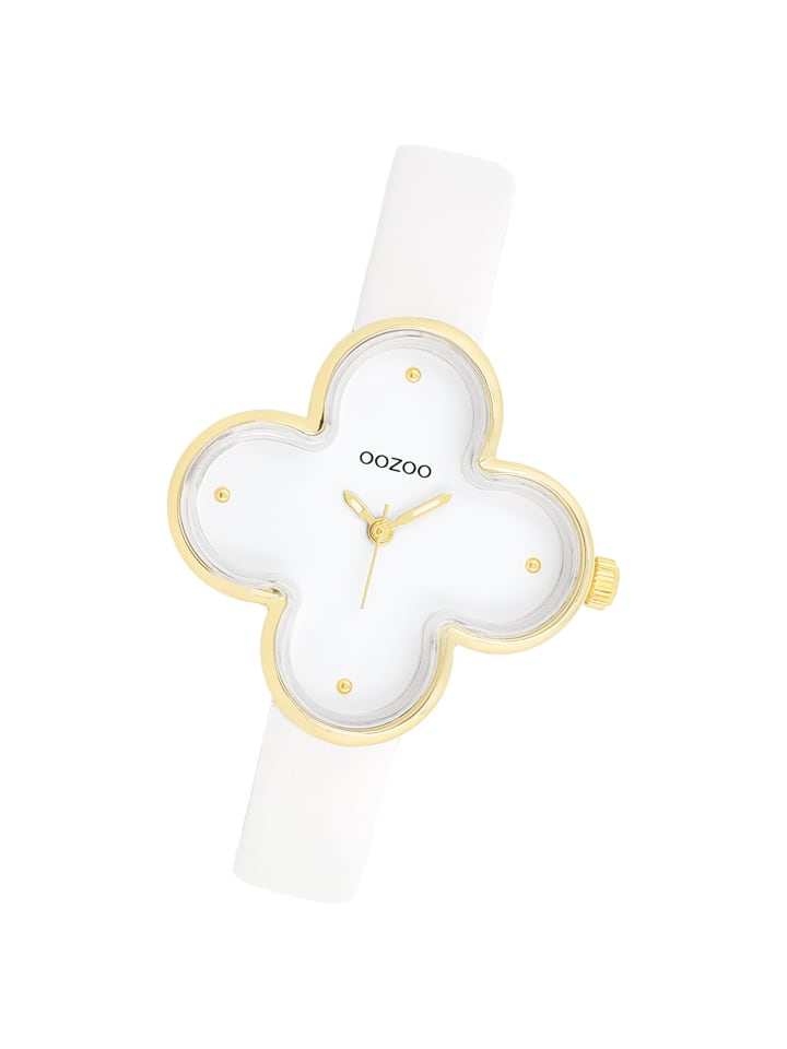 

Аналоговые наручные часы Oozoo Timepieces, белые, очень большие (примерно 32x32 мм)