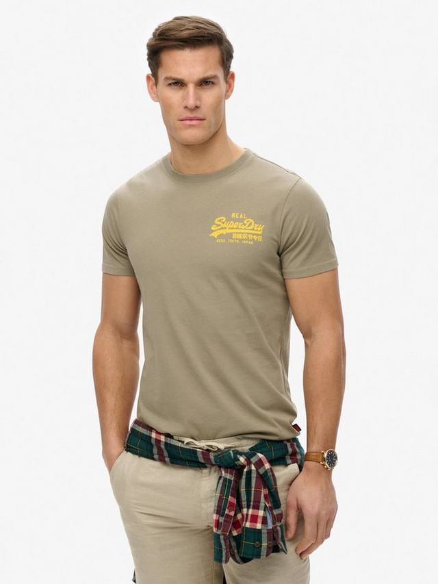 

Хлопковая футболка Regular Fit с коротким рукавом и принтом черепа Superdry, Light Green Khaki