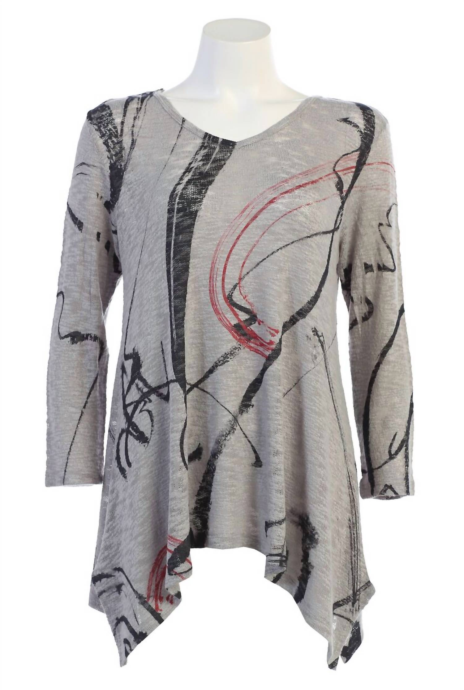 

Женская вязаная туника Matilda Sweater Knit In Grey Multi Jess & Jane