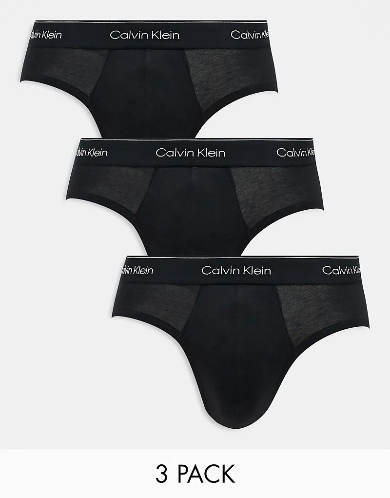

Комплект из 3 трусиков-брифов Modern Cotton черного цвета Calvin Klein