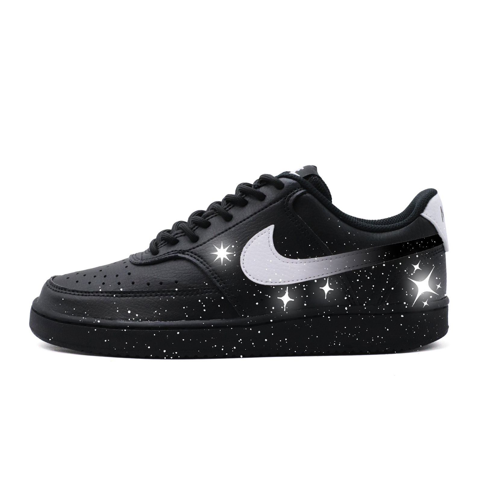 

Nike Court Vision 1 Starry Sky Rain устойчивые к истиранию низкие кроссовки для скейтбординга мужские black