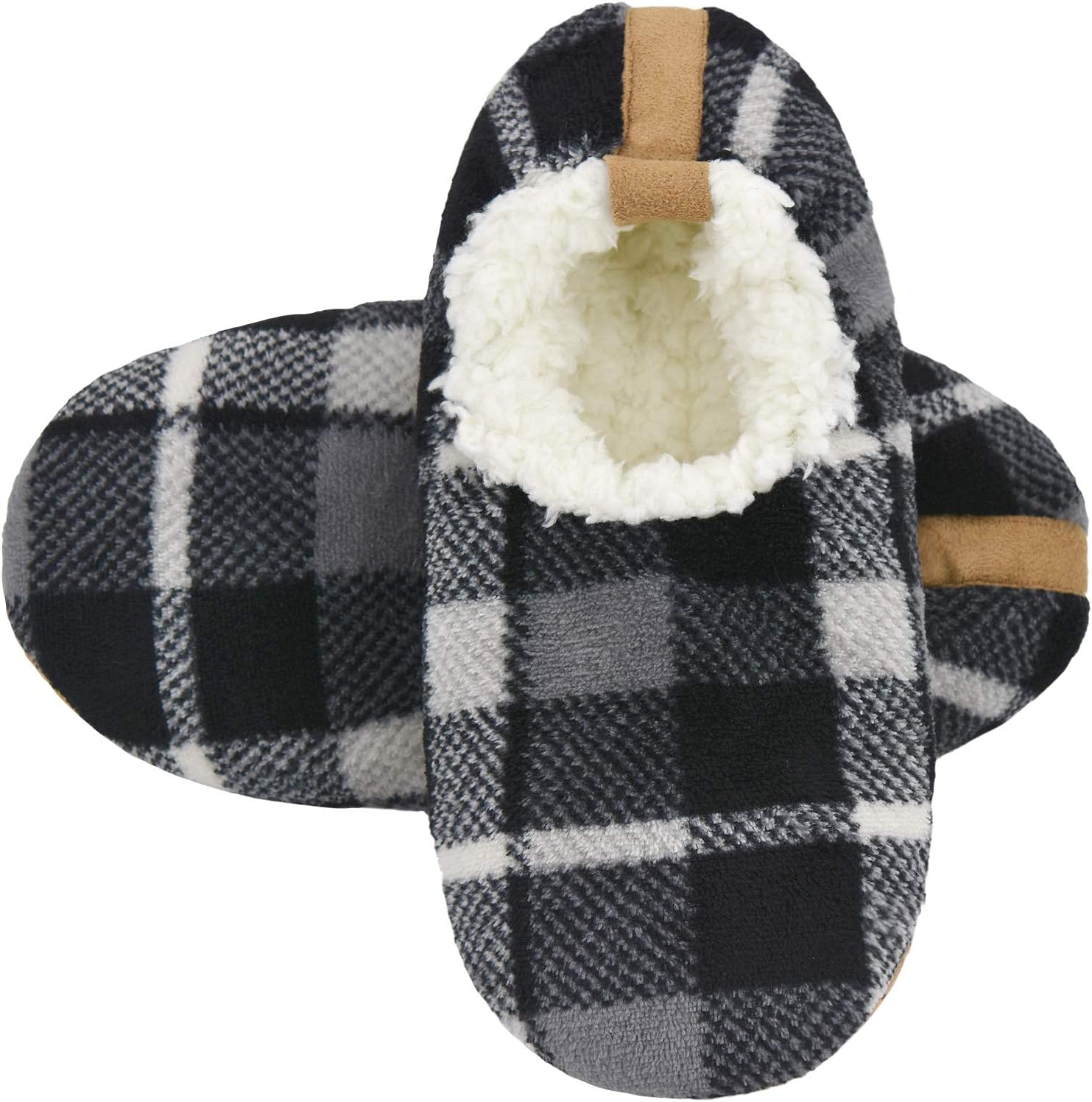 

Мужские носки-тапочки DICUIRD с нескользящей подошвой, теплые домашние носки с захватами для мужчин, пушистые вязаные тапочки, черный