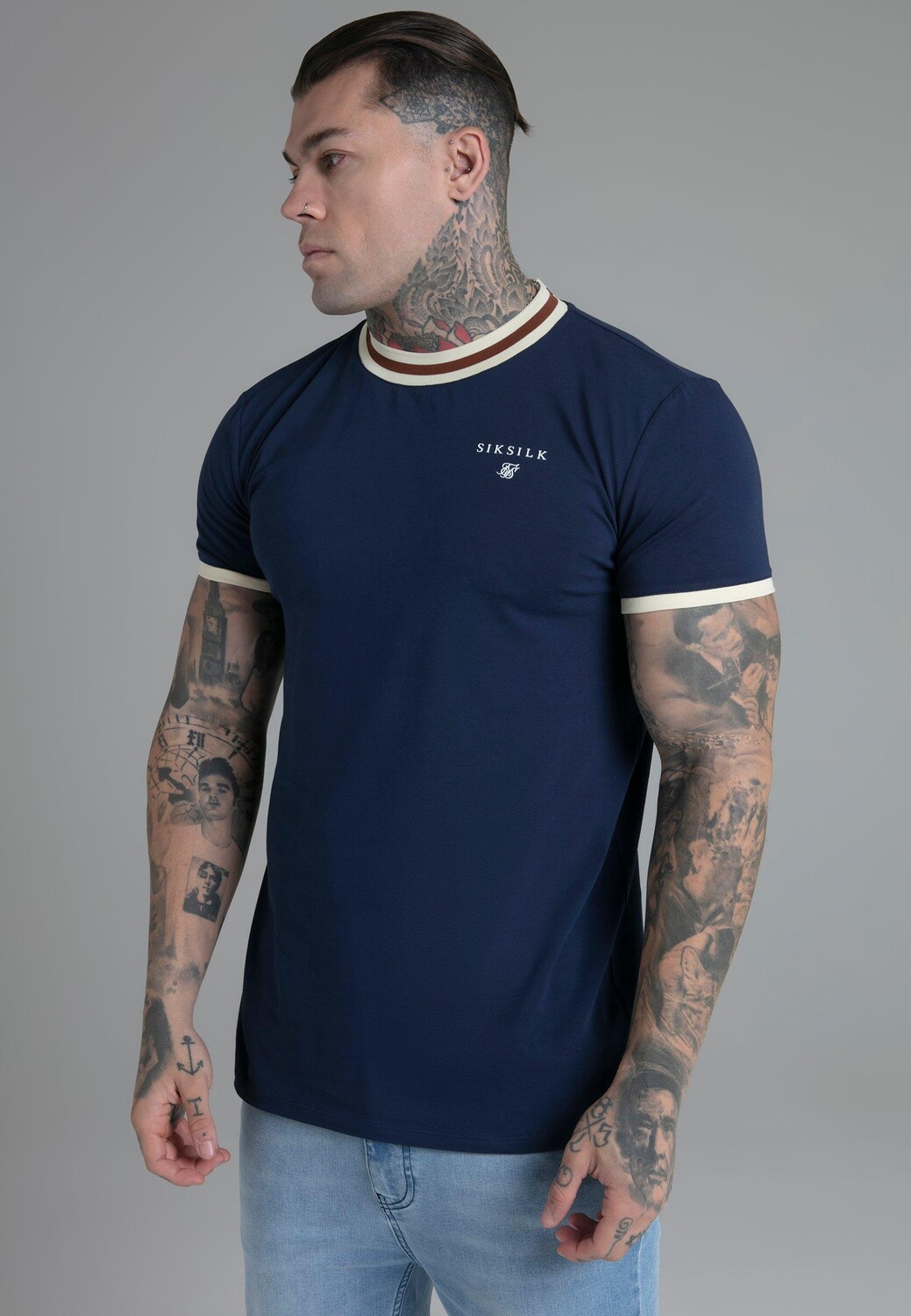 

Футболка «Звонок» SikSilk, темно-синий