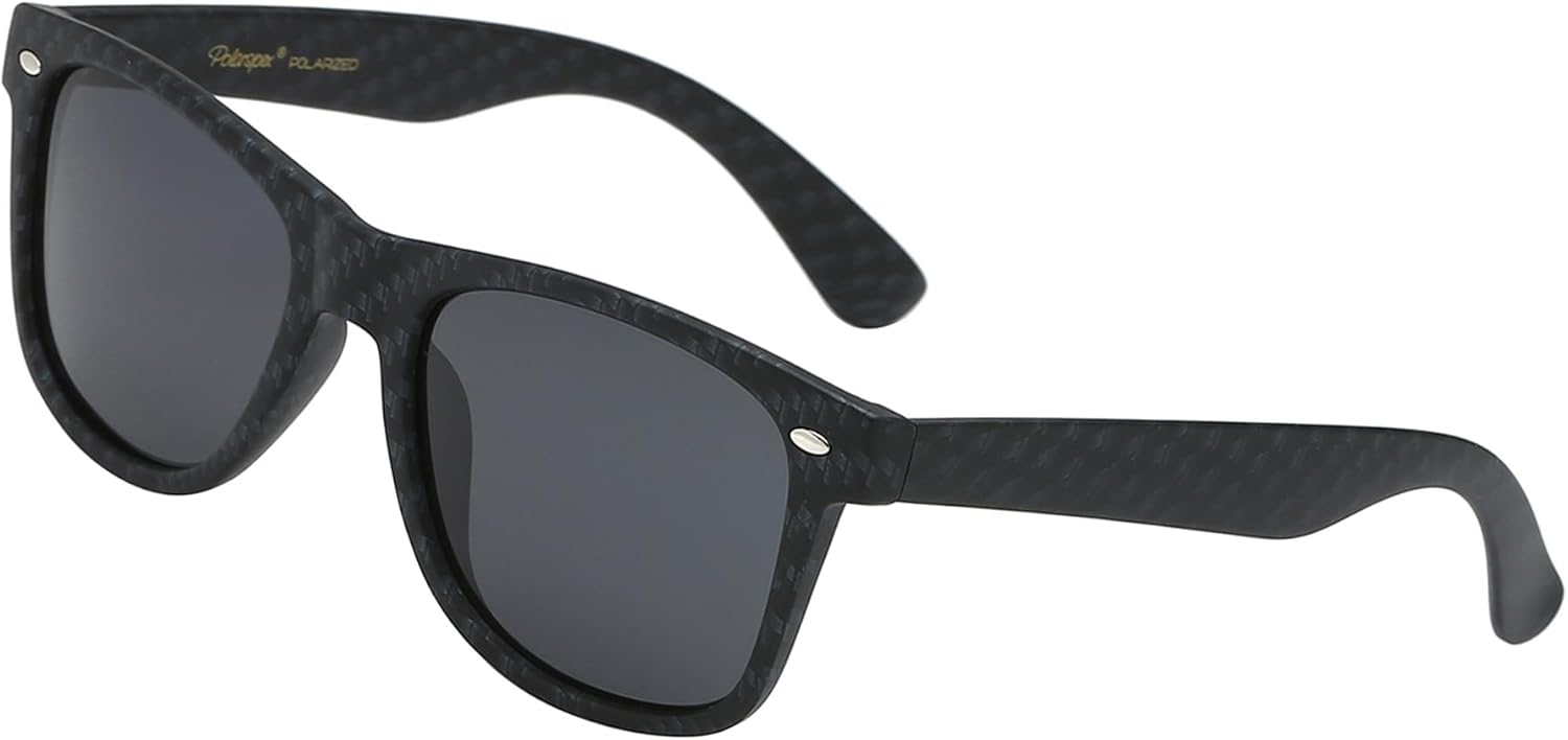 

Поляризованные солнцезащитные очки PolarSpex для мужчин и женщин – защита от УФ-излучения, прочные и легкие, в стиле ретро, ​​идеально подходят для вождения и рыбалки, Carbon Fiber | Smoke