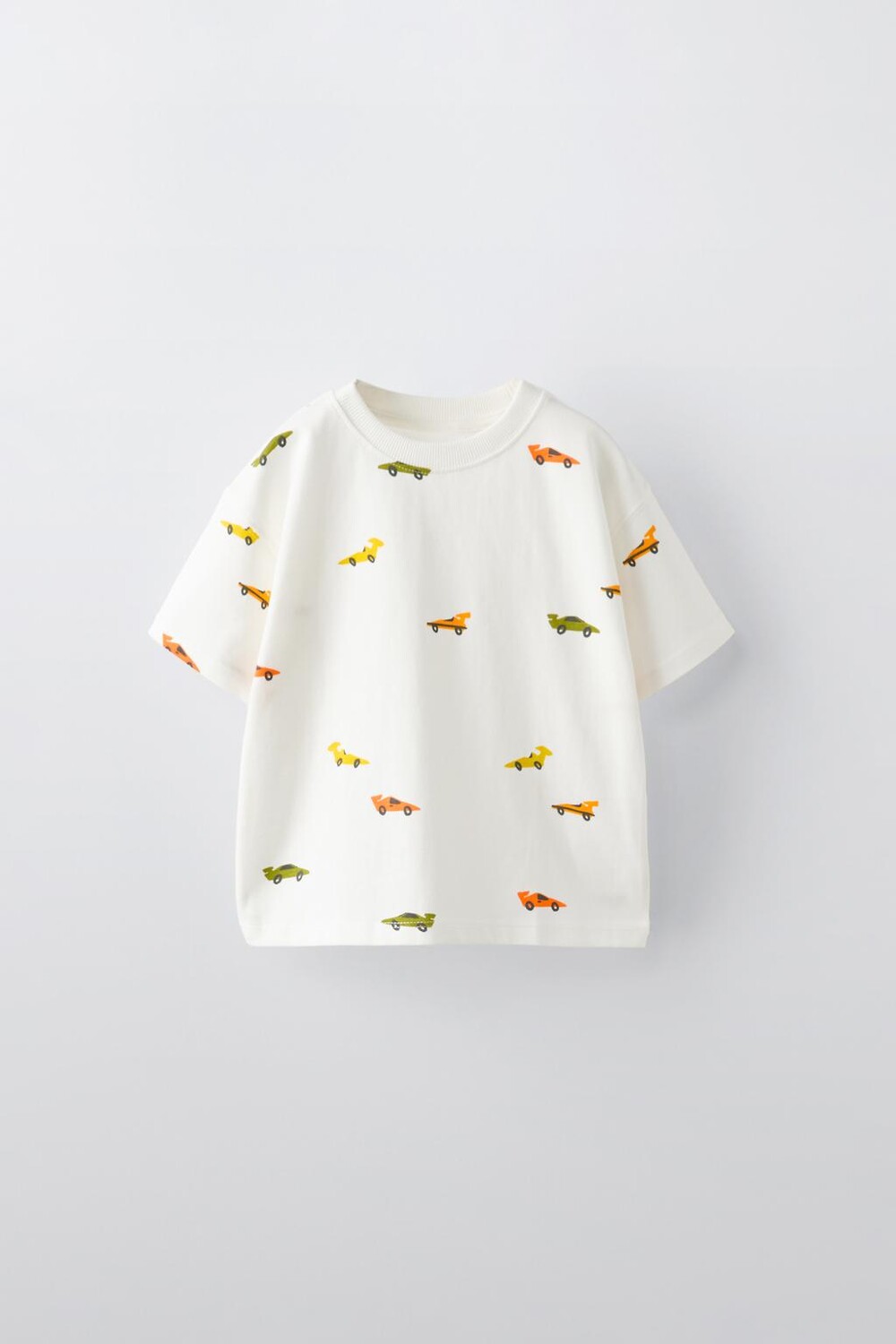 

Футболка с машинками ZARA, белый