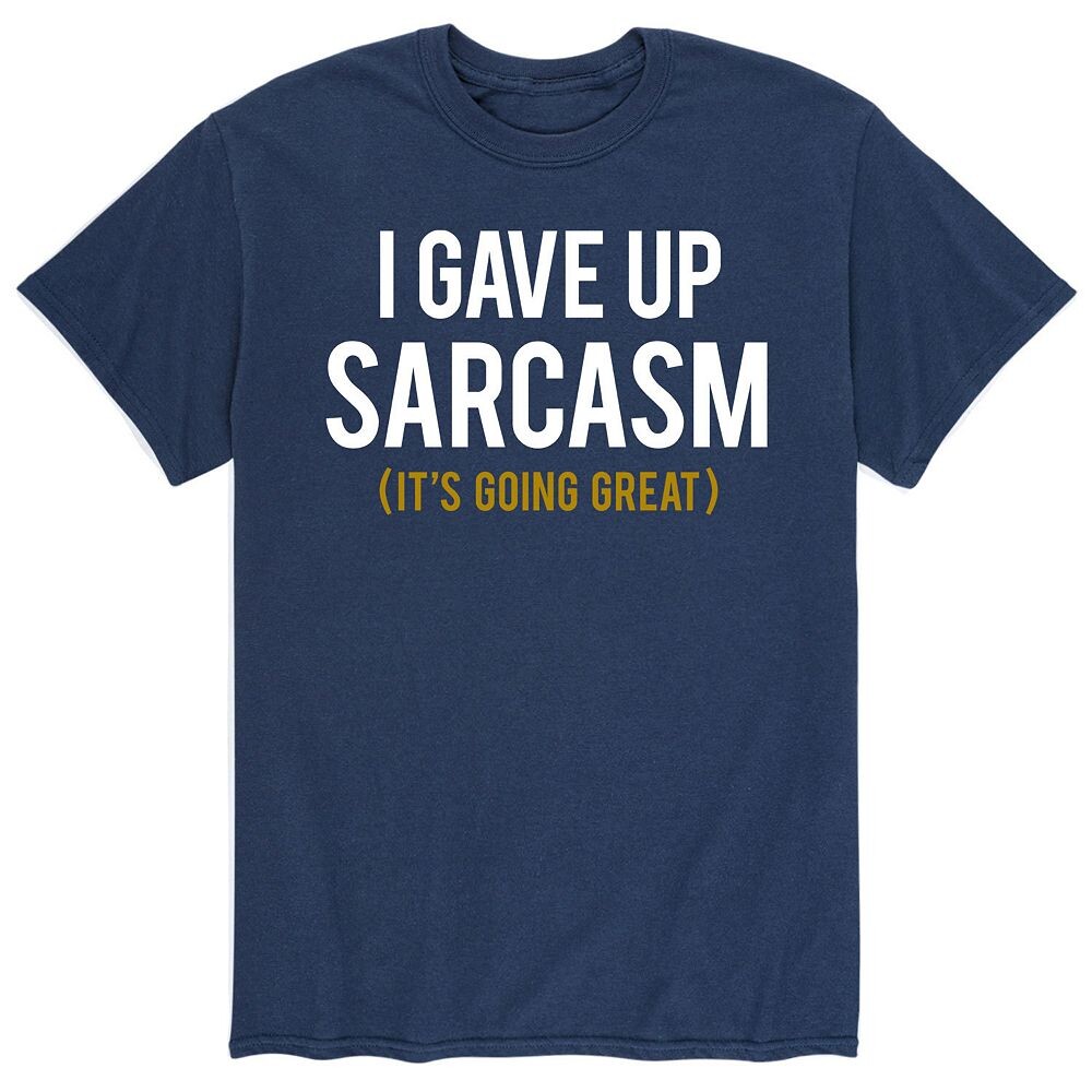 

Мужская футболка с надписью «Gave Up Sarcasm» Licensed Character, темно-синий