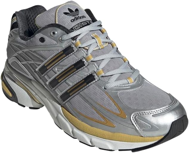 Мужские кроссовки adidas Adistar Cushion с металлическими шнурками - повседневные, золото, серебро — фото 2