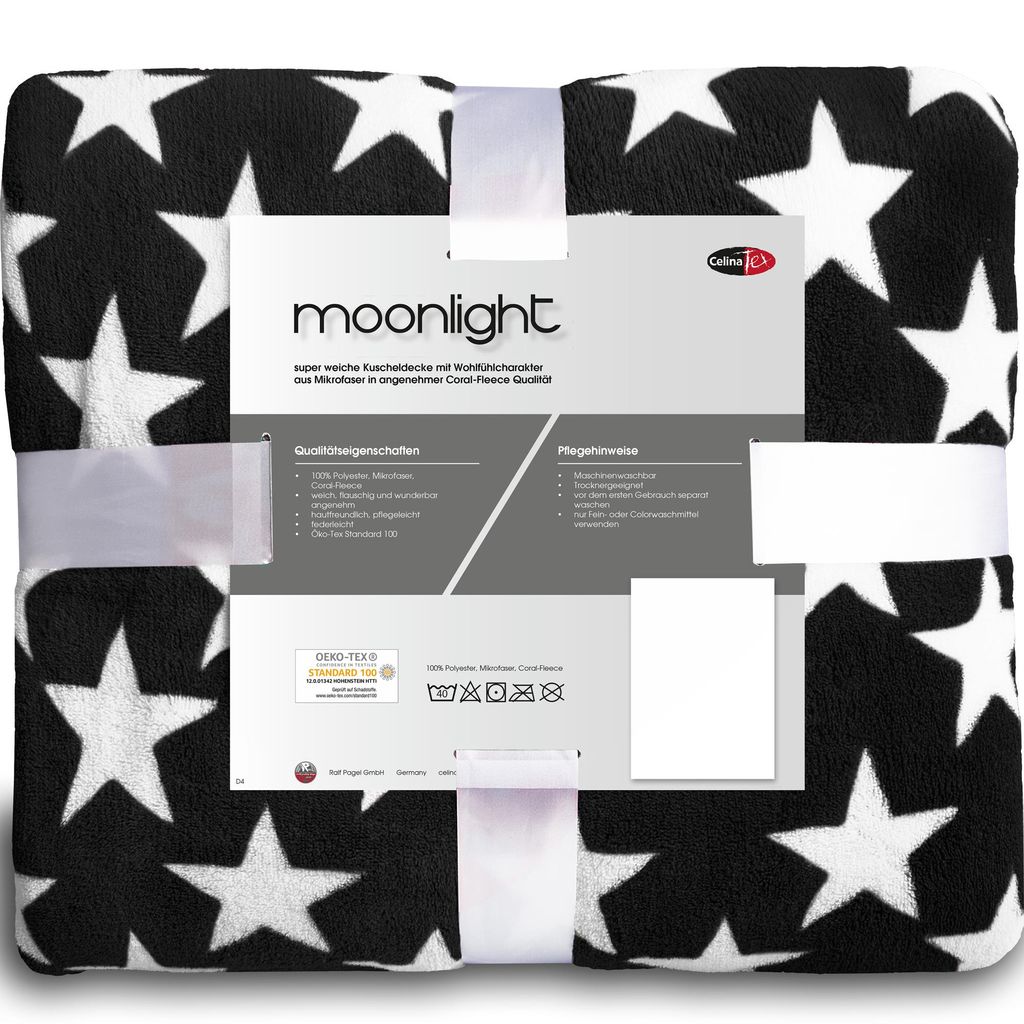 

Мягкий плед Moonlight XXL 200х220 бордовый полиэстер микрофибра 210г/м² CelinaTex, черный