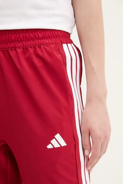 Спортивные штаны из эластичного материала Adidas Performance, красный — фото 4