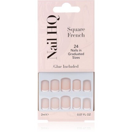 

Накладные ногти Nail HQ Square French - 24 шт. Nail Hq