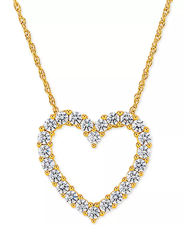 

Ожерелье с подвеской в форме сердца из кубического циркония из стерлингового серебра Arabella, gold