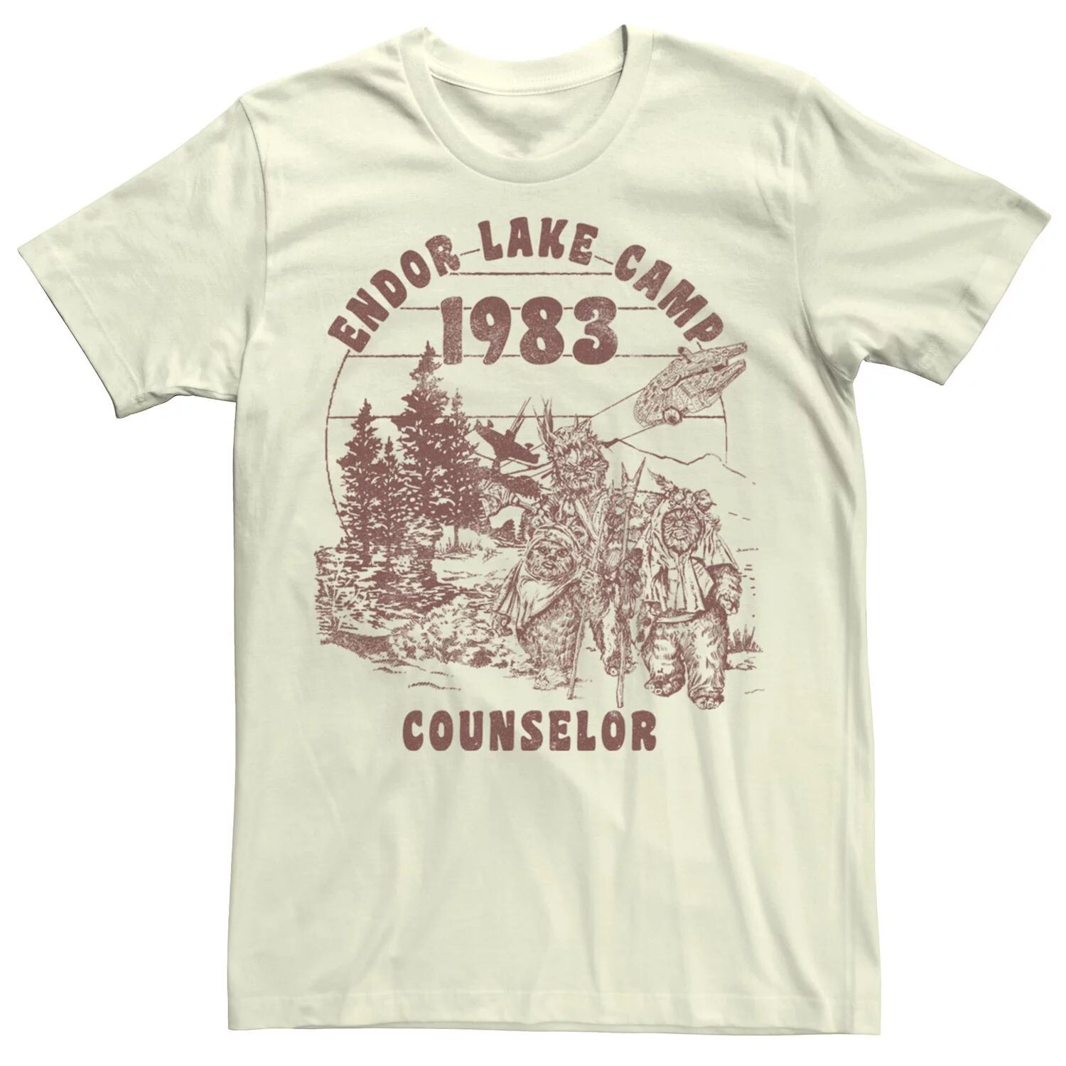 

Мужская футболка с рисунком Endor Lake Camp Counselor Star Wars