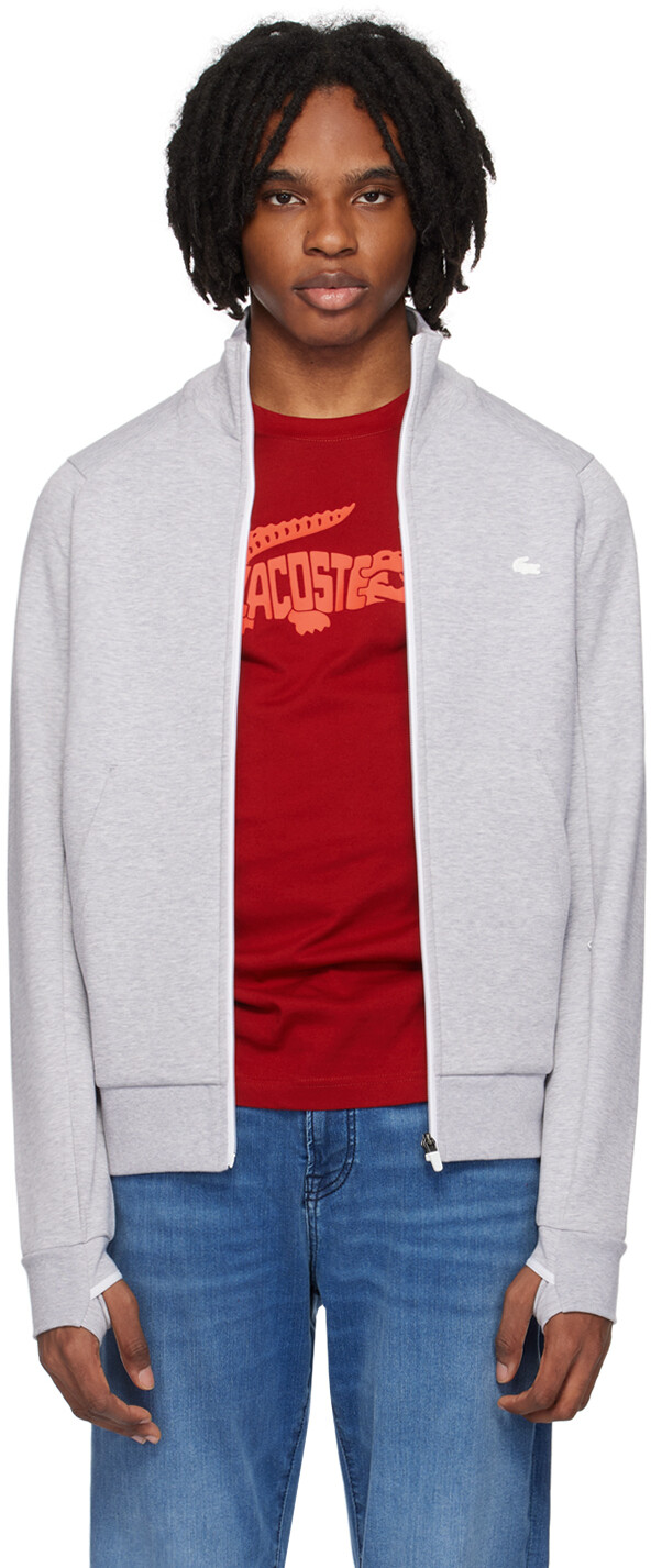 

Серая спортивная куртка на молнии Lacoste