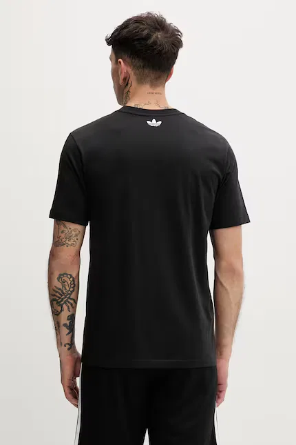 Футболка хлопковая męski bawełniany Adidas Originals, черный — фото 3