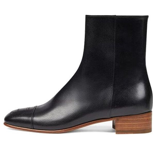 Кроссовки goatskin hills logo ankle boots 'black' Gucci, черный