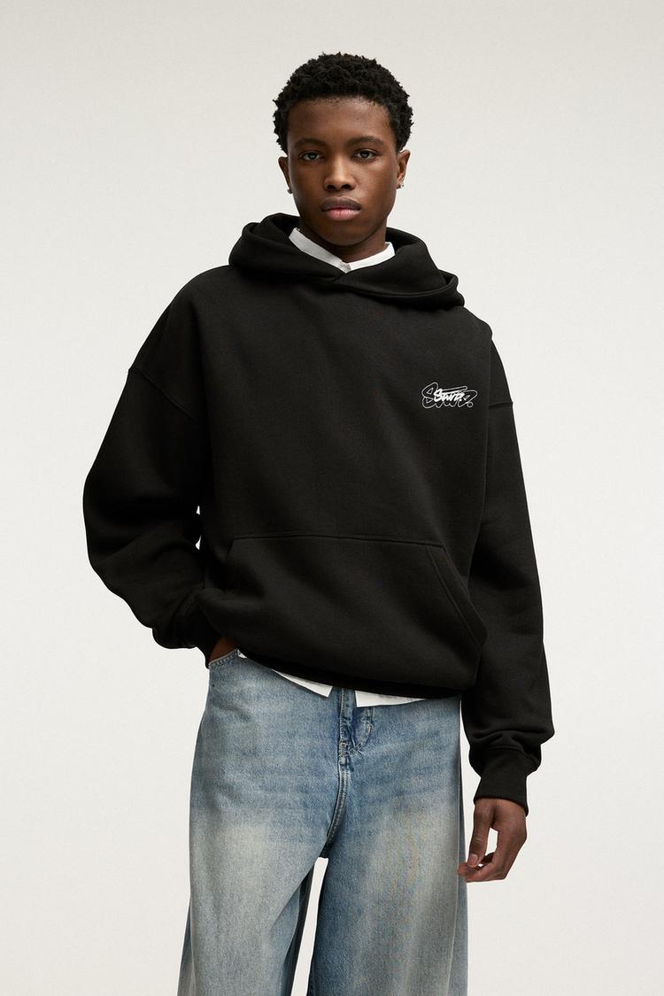 

Толстовка с логотипом Stwd Pull And Bear, черный