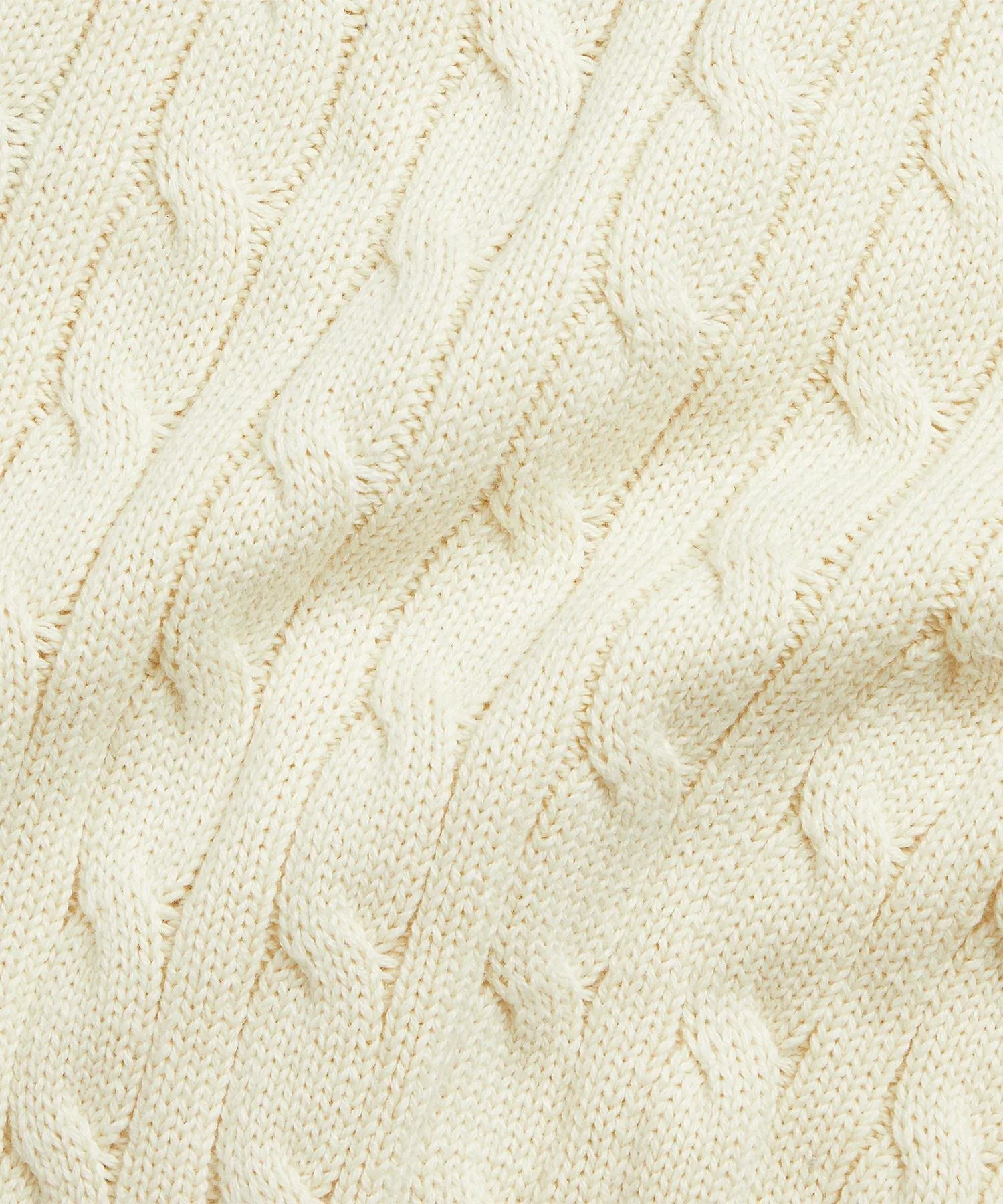 Детский кардиган из хлопка с V-образным вырезом и косами. Polo Ralph Lauren, 101 Natural — фото 3