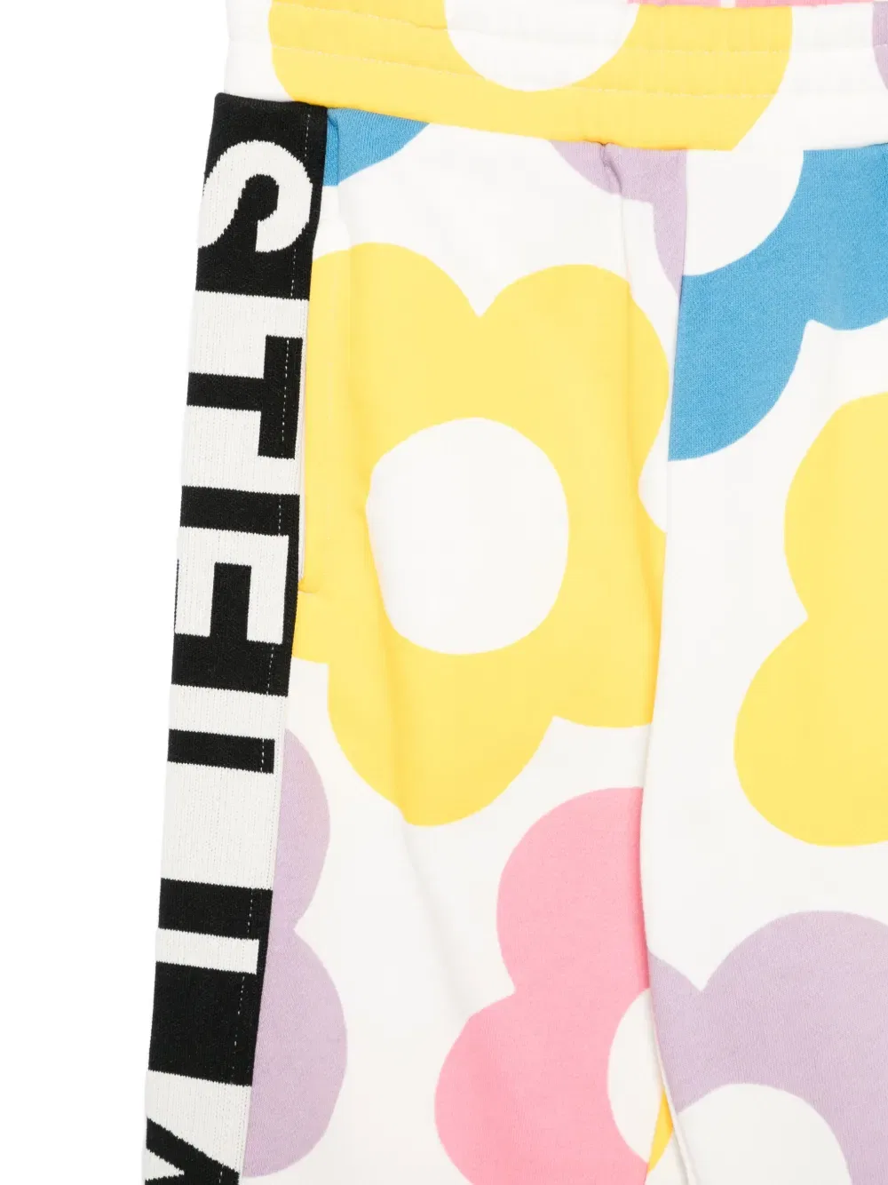Спортивные брюки с цветочным принтом Stella Mccartney Kids, белый — фото 3
