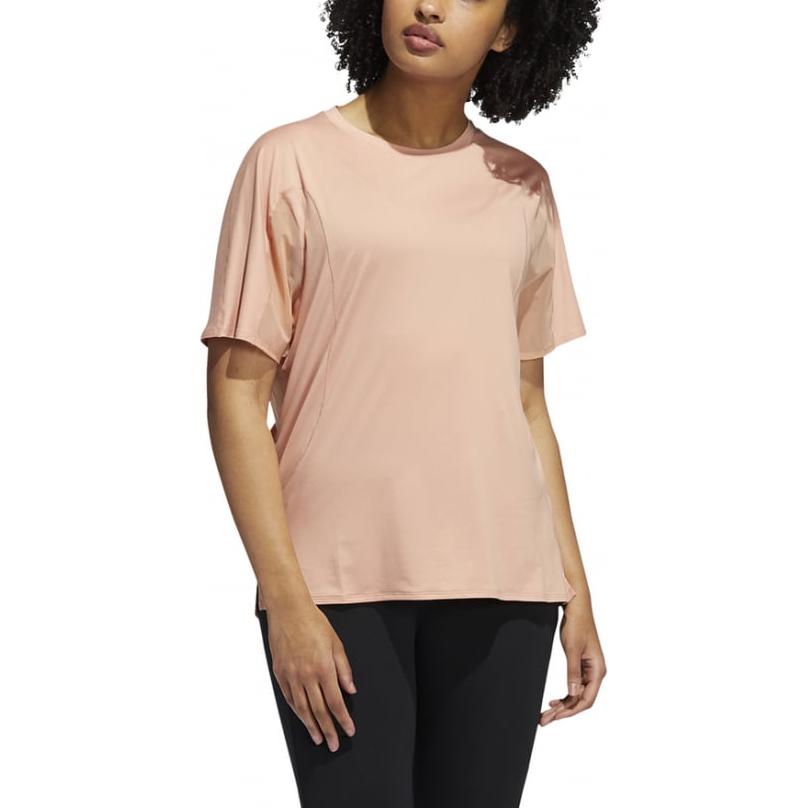 

Adidas Футболка AEROREADY женская розовая/белая, Розовый, Adidas Футболка AEROREADY женская розовая/белая