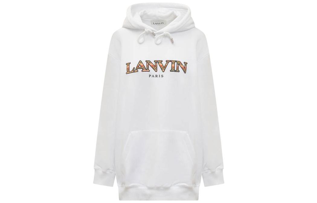 

Толстовка с вышитым логотипом и завязками Lanvin, белый