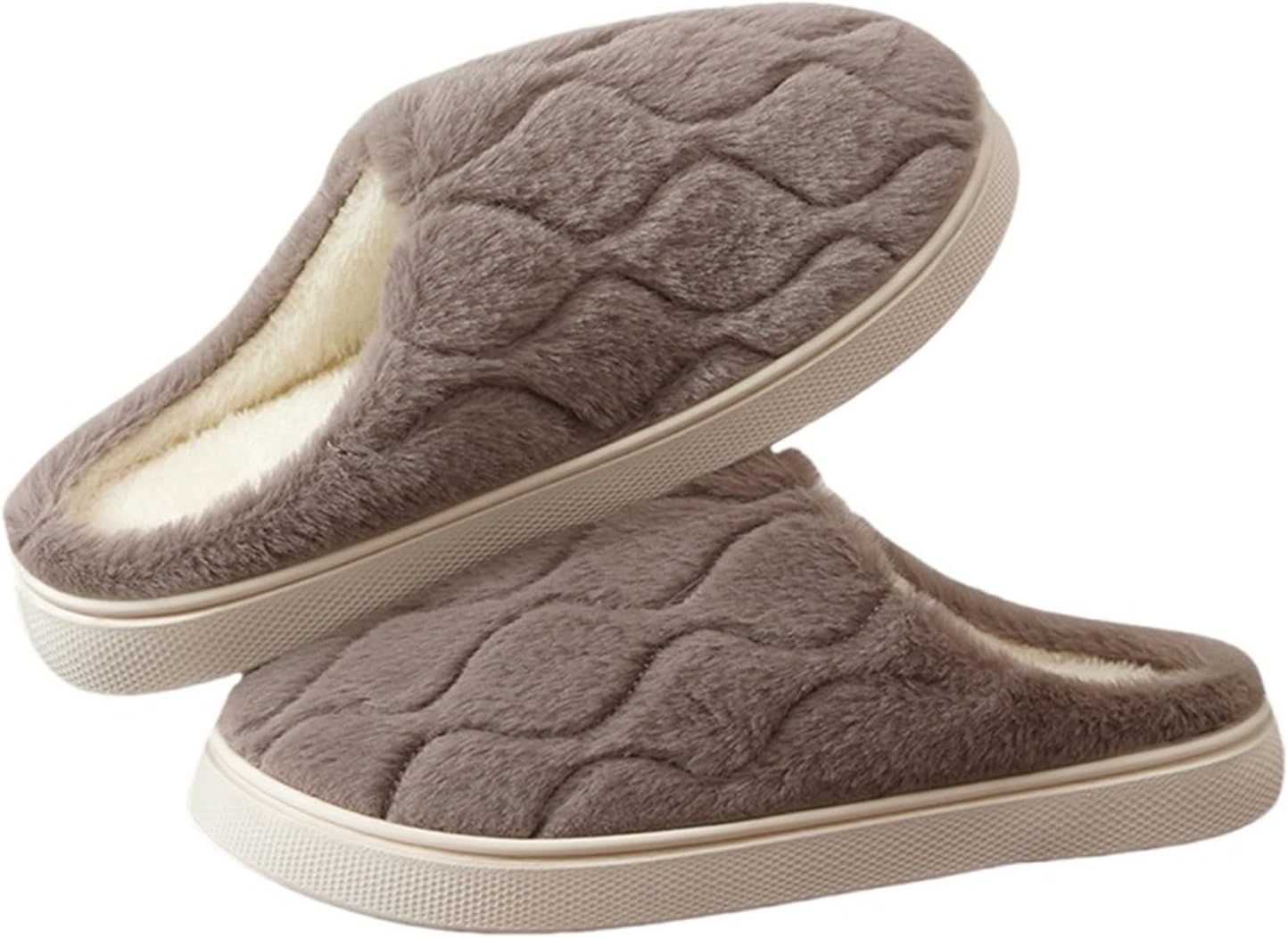 

Женские тапочки комфортные с противоскользящей подошвой, зимние, с мягкой плюшевой подкладкой, легкие, для дома и улицы, для женщин и мужчин Generic, Coffee