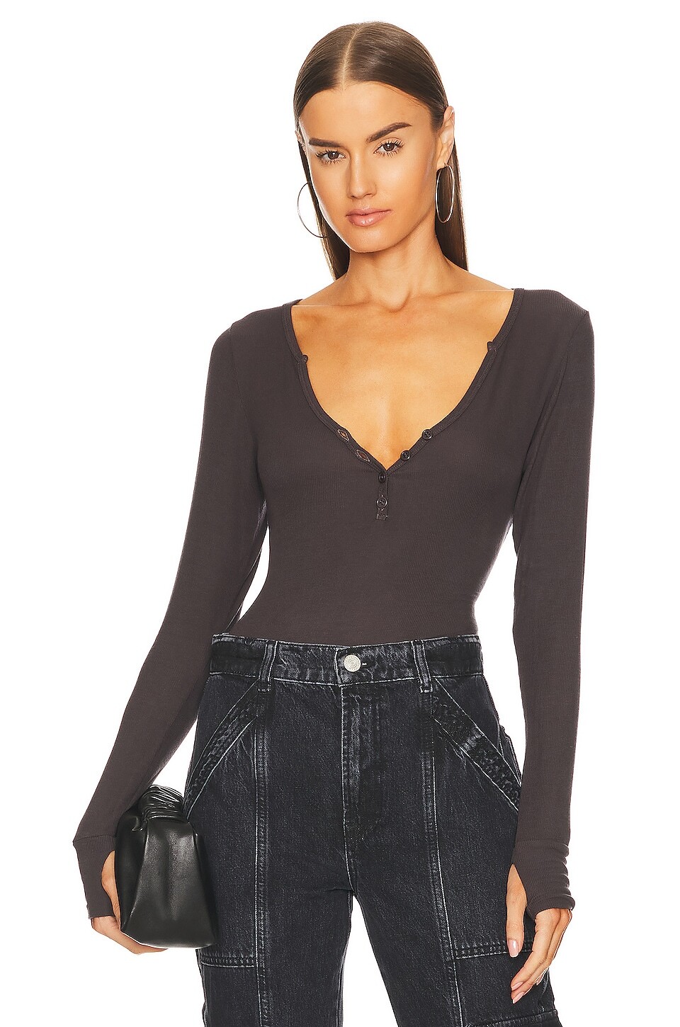

Топ Michael Lauren Tahoe Henley, цвет Vintage Black