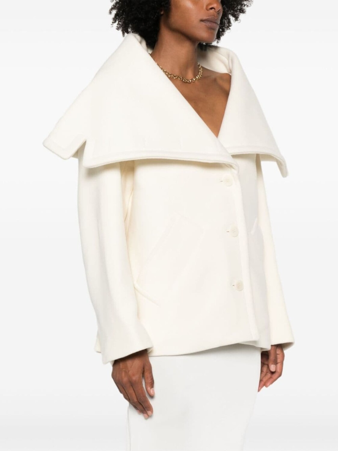 Jacquemus куртка Le Caban Caruso, белый — фото 3