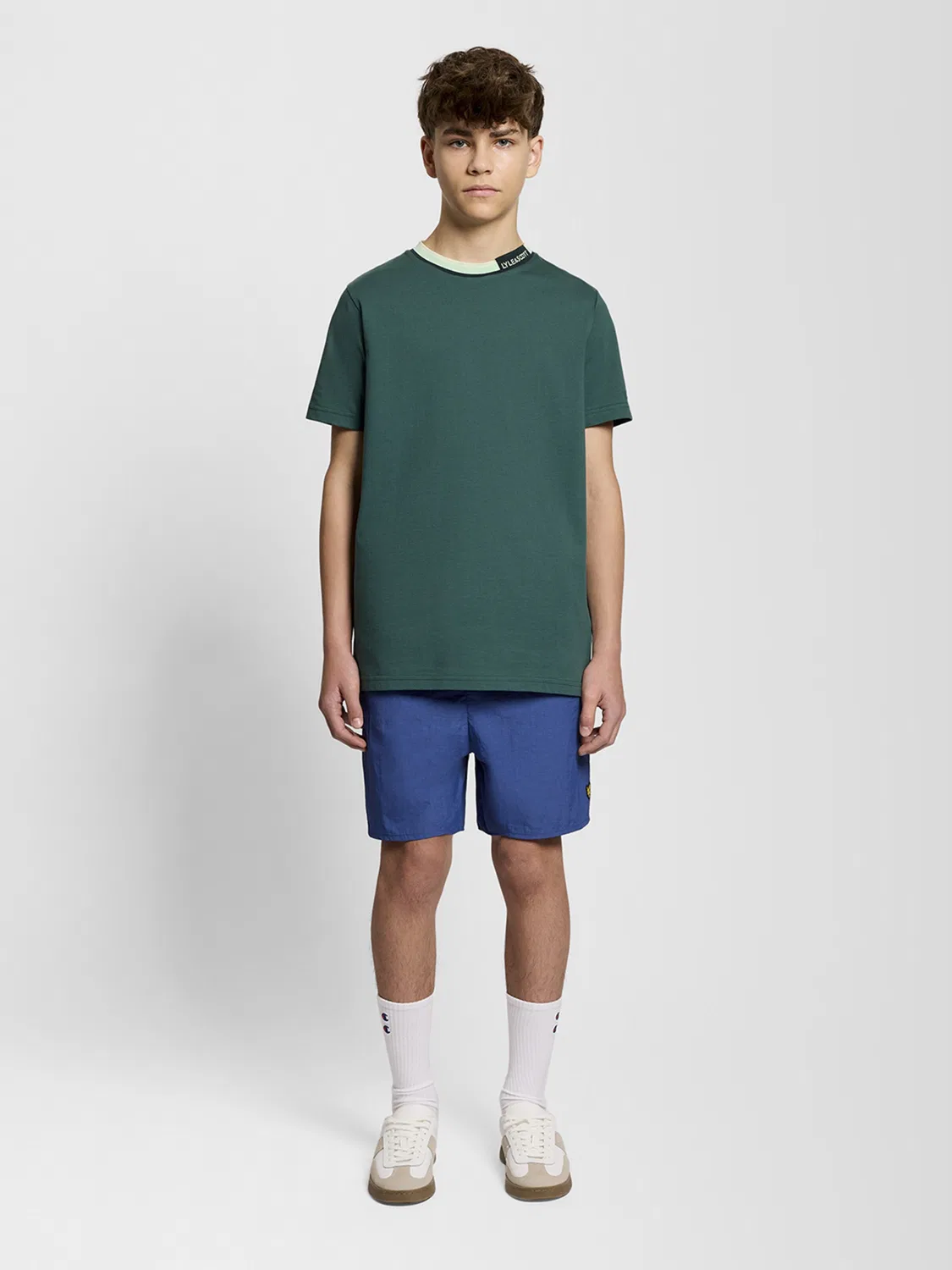 Футболка Lyle & Scott, Emerald/Mint/Fir — фото 3