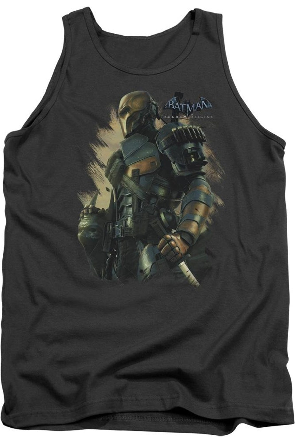

Batman Arkham Origins Deathstroke взрослый майка Gildan, цвет charcoal
