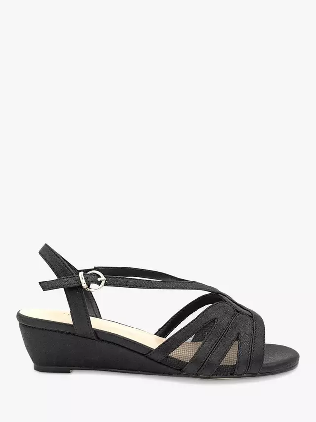 

Сандалии Paradox London Julia Wide Fit Shimmer Mid, черный