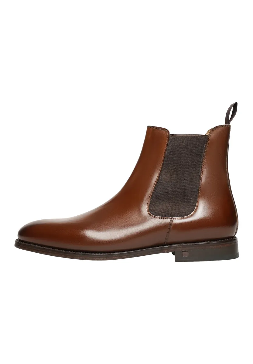 

Ботинки челси Henry Stevens "Winston CB business Shoes", мужские ботинки челси кожаные ручной работы, ботильоны, коричневый