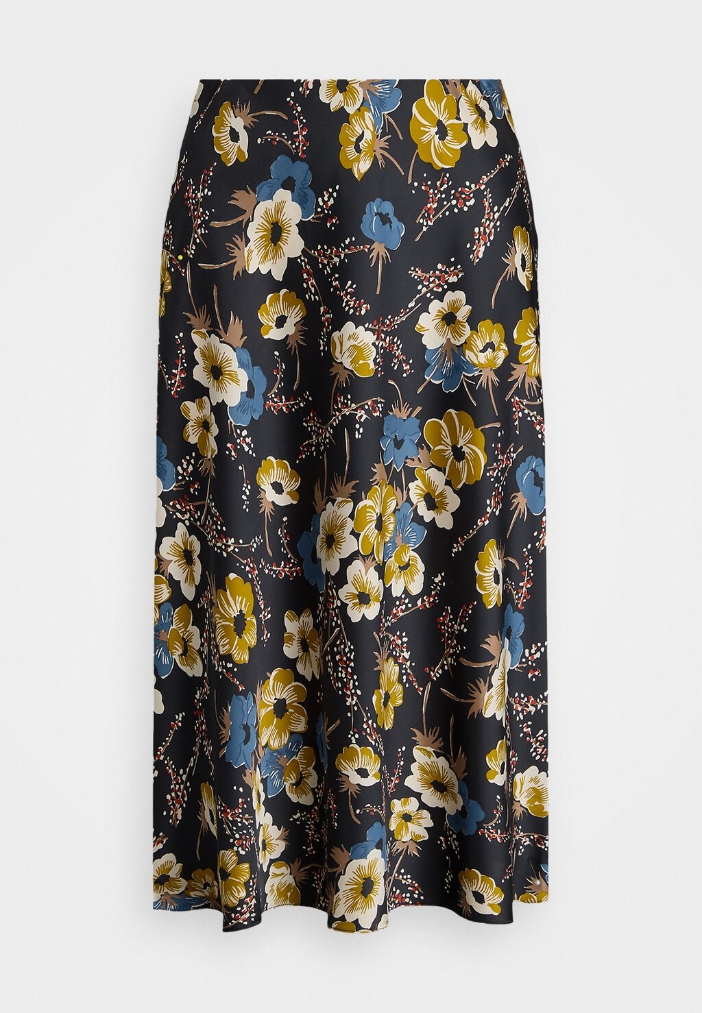 

Юбка А-силуэта FLORAL SATIN CHARMEUSE MIDI SKIRT Ralph Lauren, черный