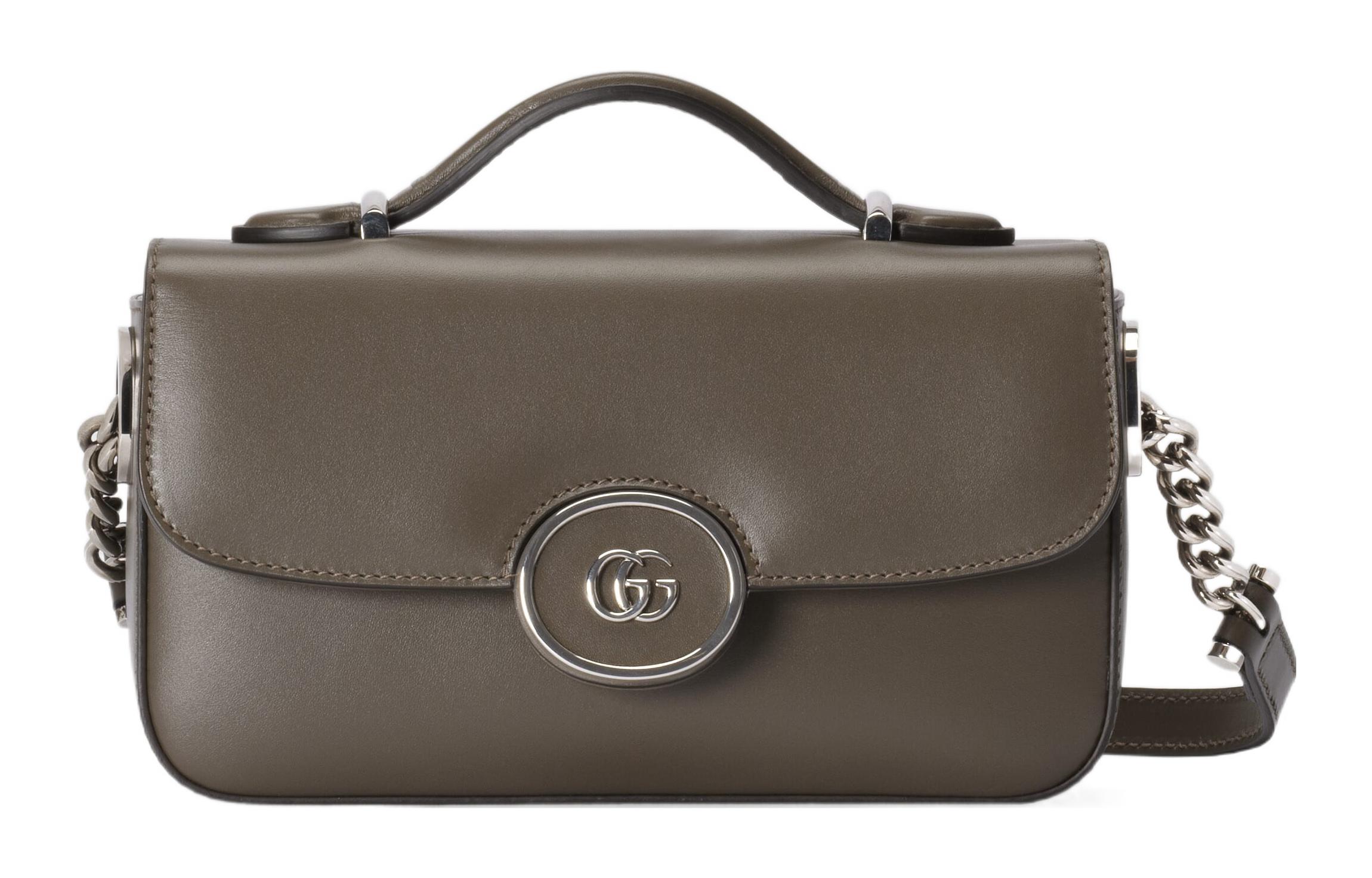 

GUCCI Маленькая кожаная сумка GG, наплечная сумка, мини-кроссбоди для женщин Brown