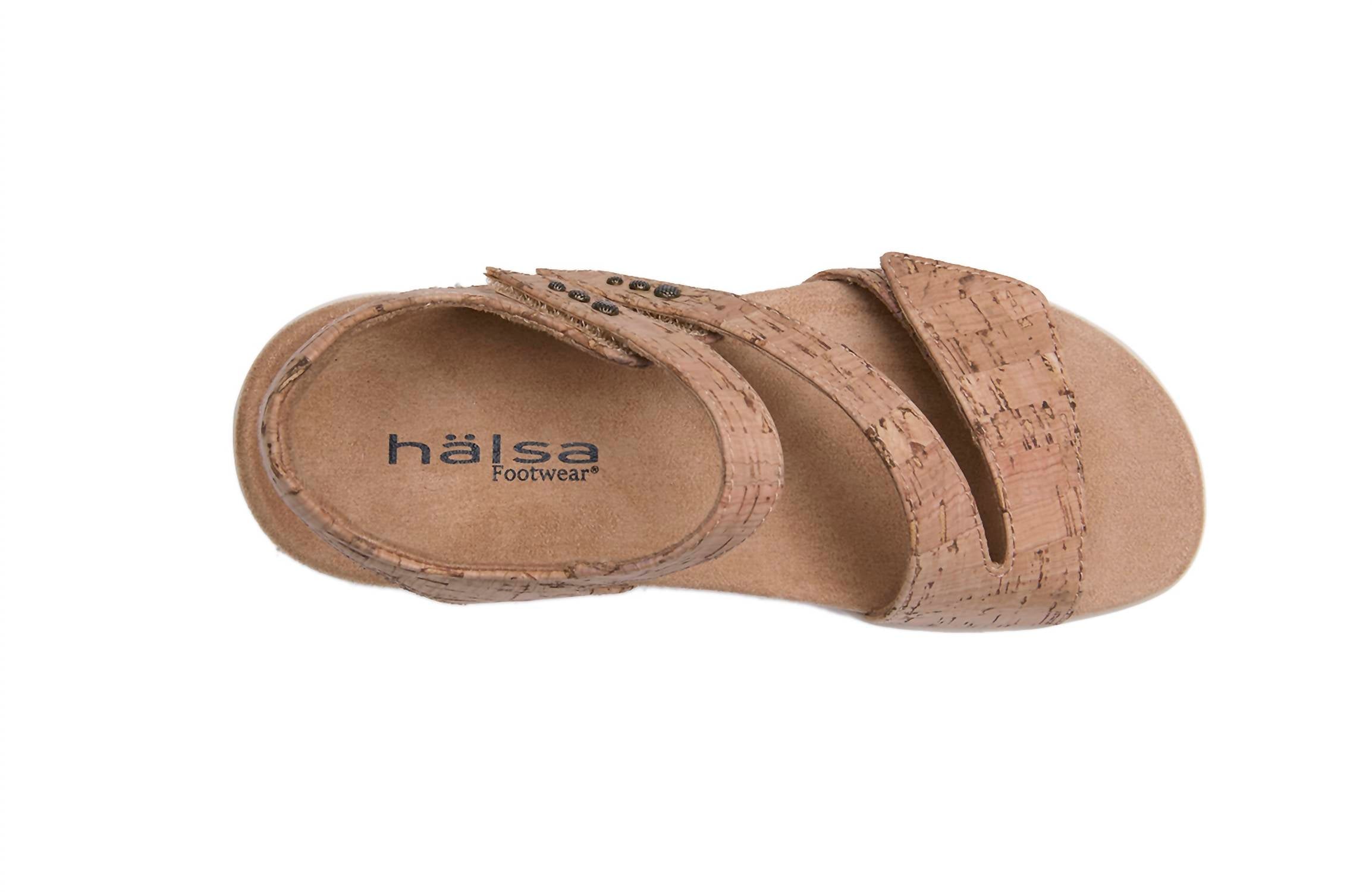 Женские босоножки Denia с ремешком на щиколотке на пробковой подошве Halsa Footwear, Cork — фото 3