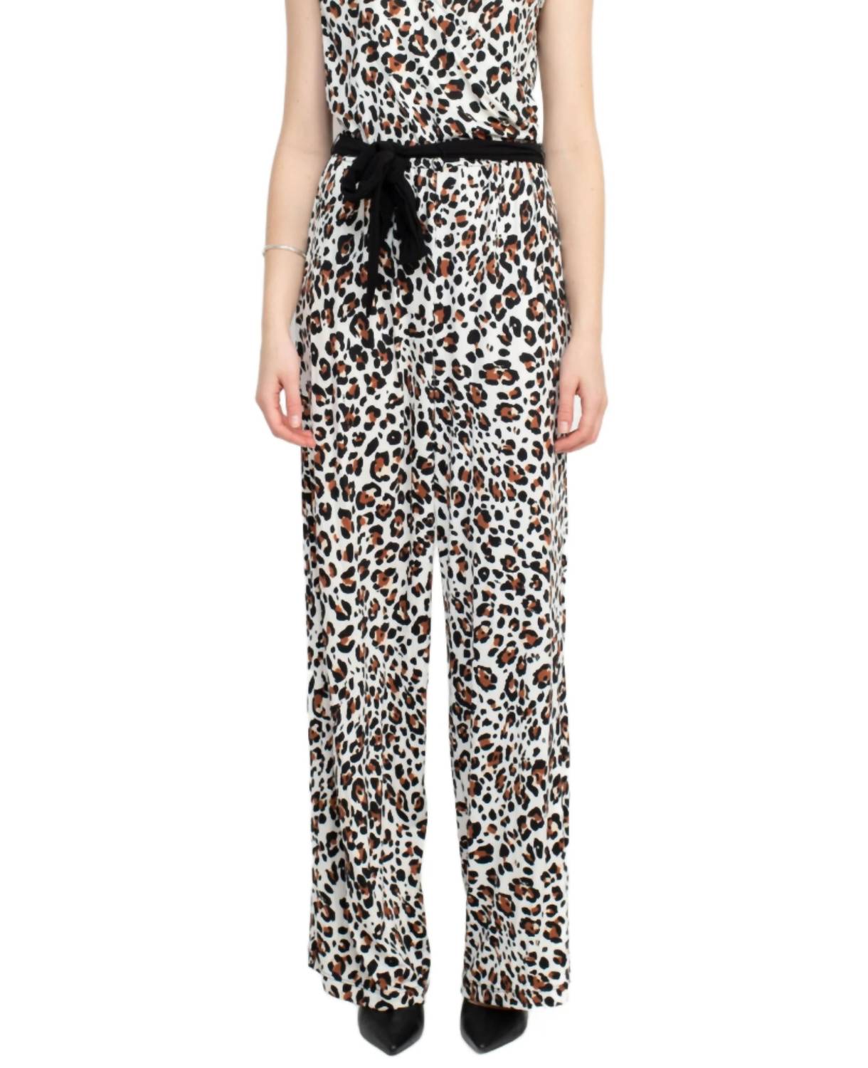 

Emma & Michele Комбинезон с эластичным поясом и животным принтом, коричнево-черного цвета