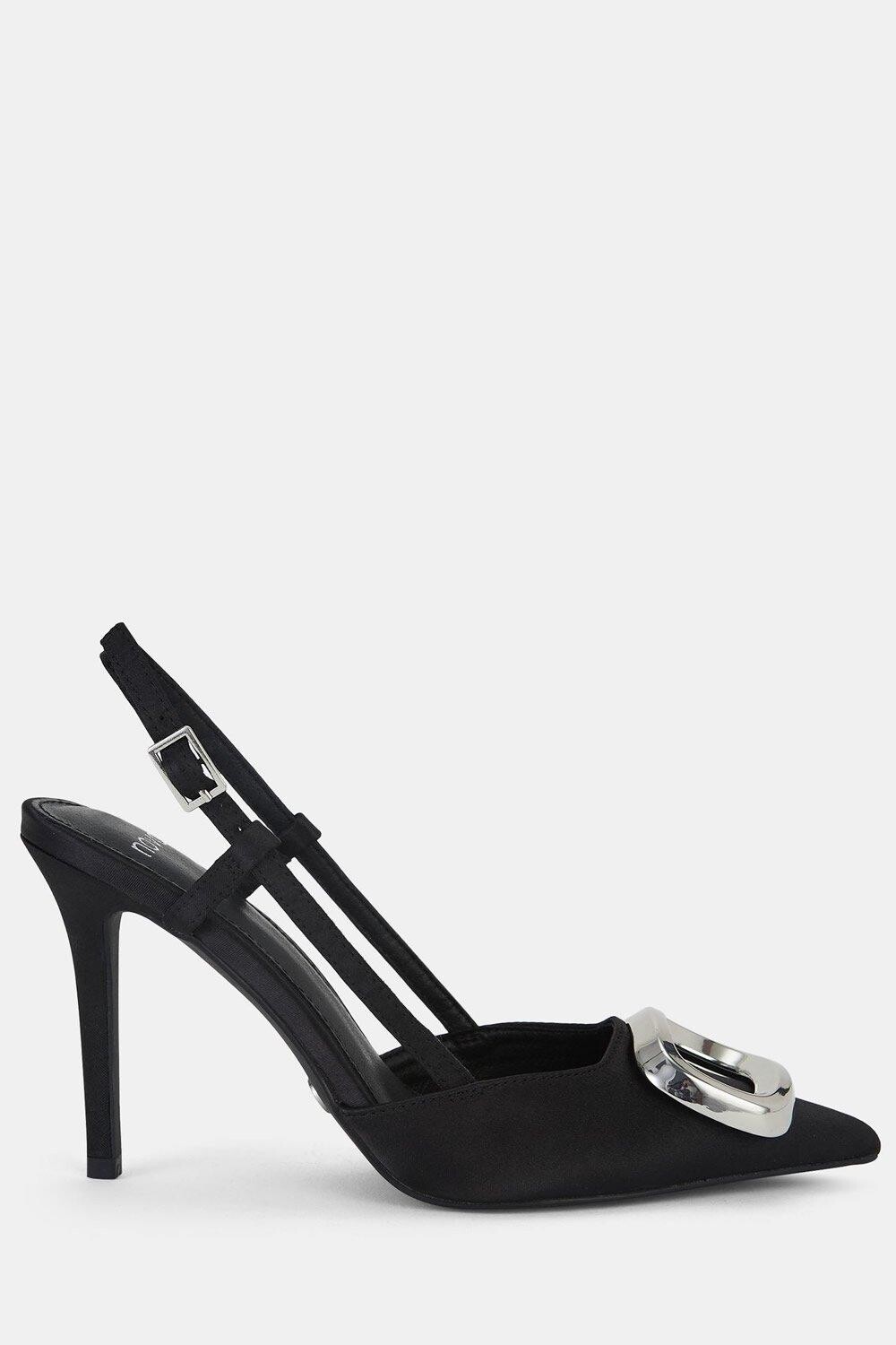 Туфли-лодочки YAMINI Satin Hardware с пяткой на пятке Novo, черный