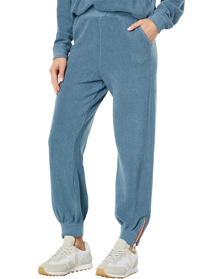 

Спортивные брюки SUNDRY Faux Sherpa, синий
