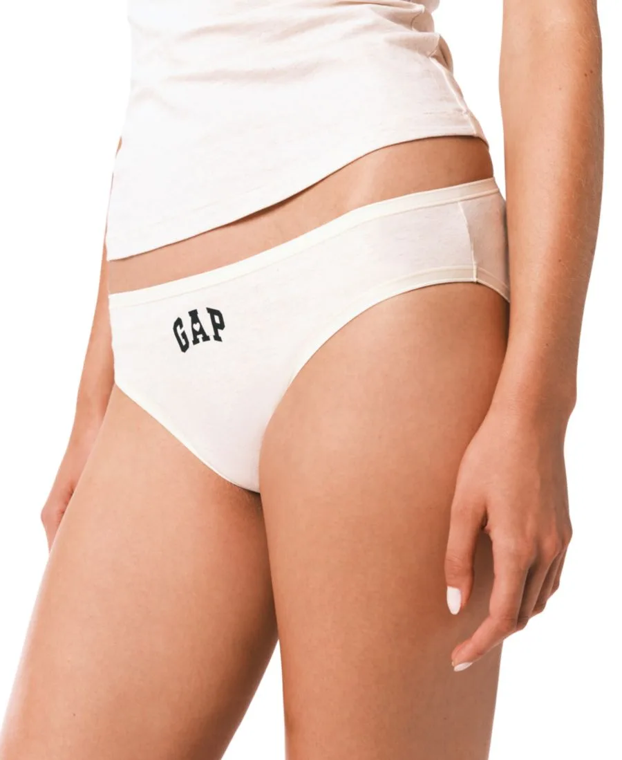Женское хлопковое бикини GapBody GPW00274M, Oatmeal Heather Heart
