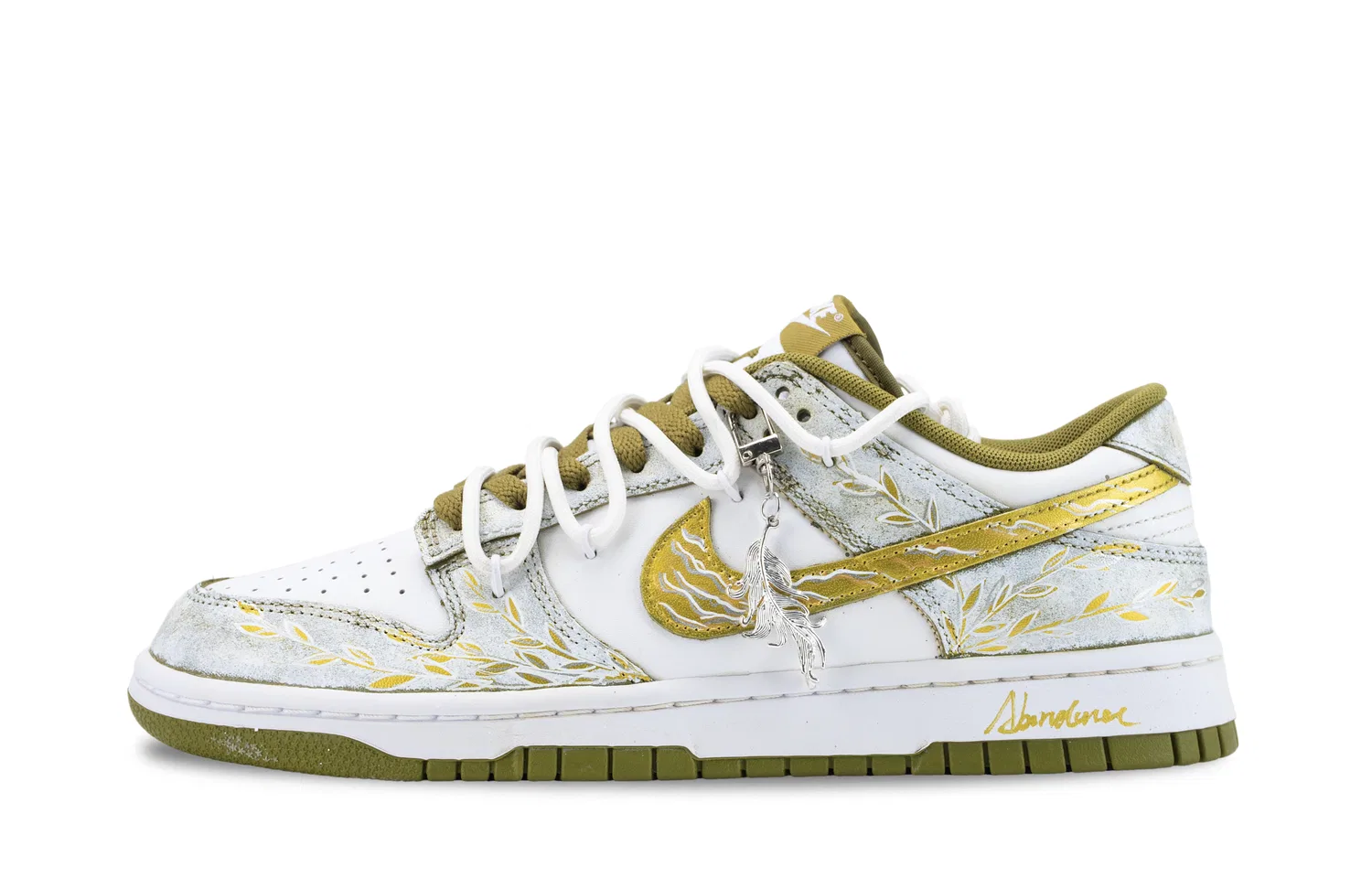Кроссовки для скейтбординга Nike Dunk White Gold — фото 3