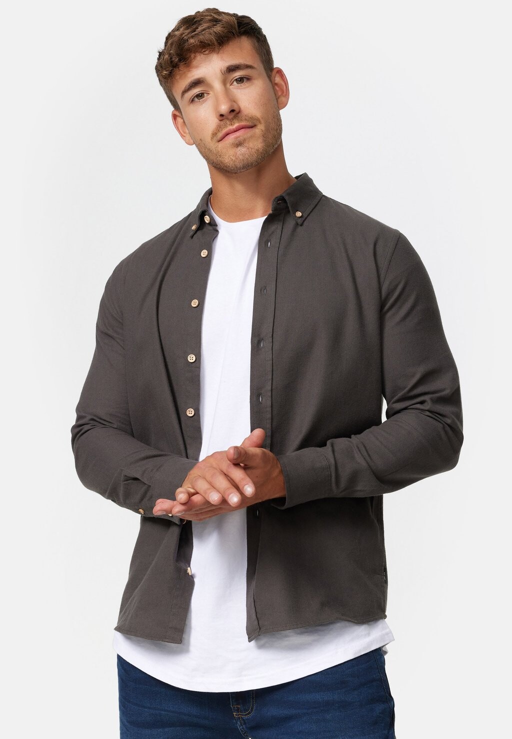 

Рубашка LANGARM RIVERSIDE INDICODE JEANS, цвет raven