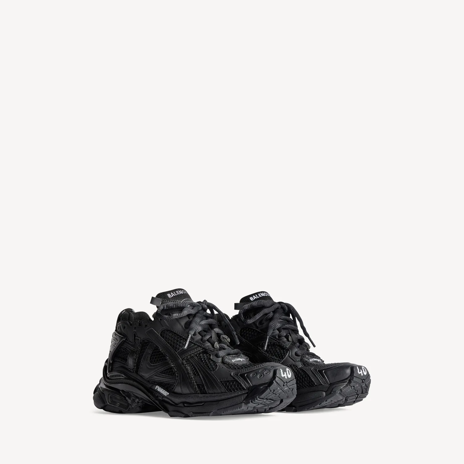 BALENCIAGA Мужские кроссовки Runner в черном цвете — фото 2