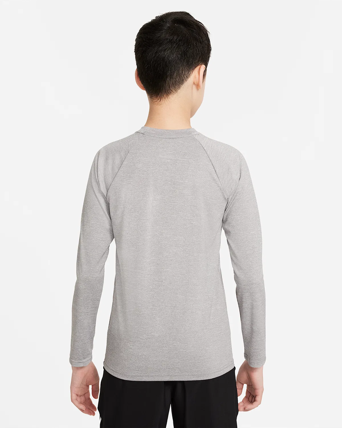 Детская (мальчиковая) длинная футболка Nike Swim Hydroguard Essential Dri-FIT UV, Particle Grey — фото 2