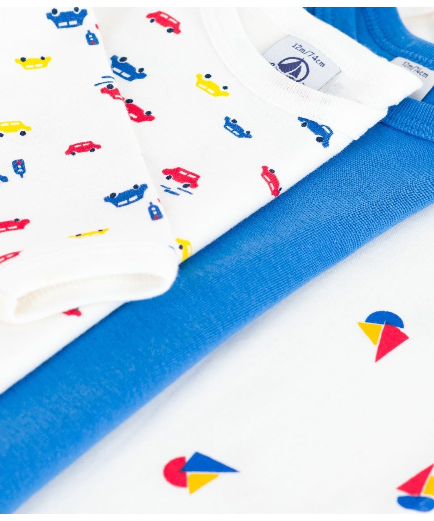 Боди с длинными рукавами (комплект из 3 предметов) PETIT BATEAU, Multicolor 1 — фото 3