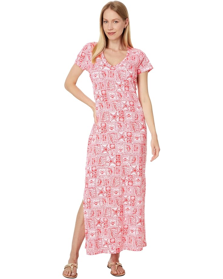 

Платье Lilly Pulitzer Etta Maxi Dr, цвет Mizner Red Seaside Harbour