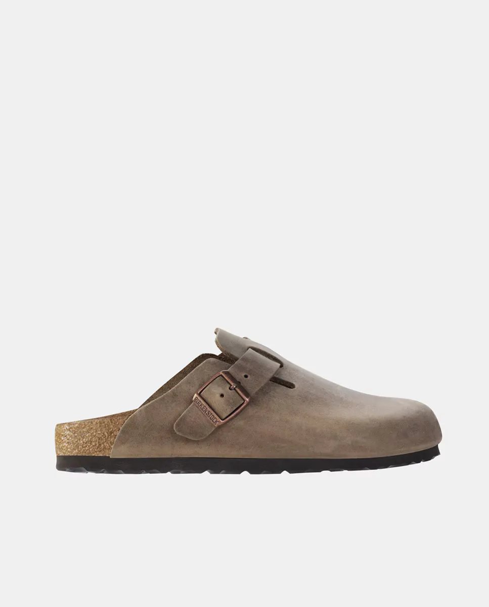 

Мужские сабо Boston в коже Birkenstock, коричневый